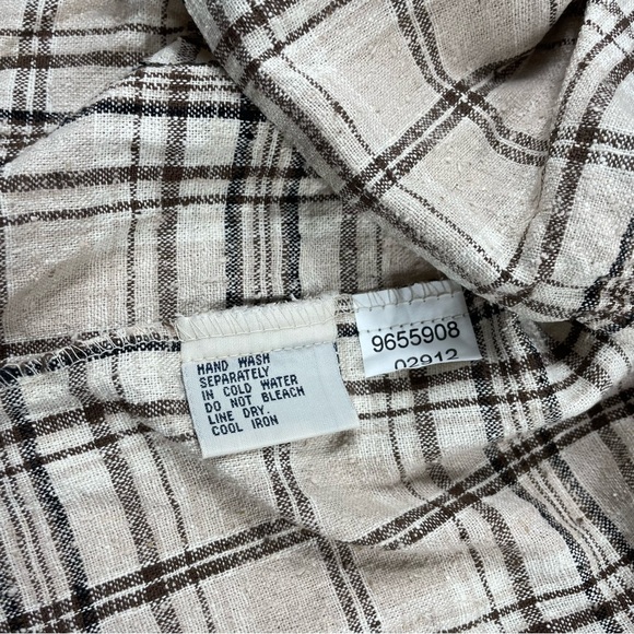 🔥Silk Exchange Classic Plaided Sleeveless Vest Cropped Top Women Size M - Picture 9 of 11